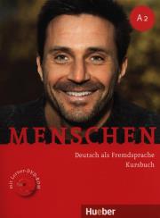 Menschen A2 Kursbuch mit DVD-ROM. Autor: Habersack Charlotte, Pude Angela, Specht Franz. Dadada.pl Okładka książki Menschen A2 Kursbuch mit DVD-ROM