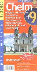 Okładka książki Plan Miasta Chełm/Zamość + 9 Miast 1:20 000 DEMART