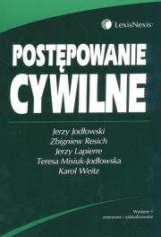 Postępowanie cywilne. Autor: Jodłowski Jerzy, Resich Zbigniew, Lapierre Jerzy, Misiuk-Jodłowska Teresa, Weitz Karol. Dadada.pl Okładka książki Postępowanie cywilne