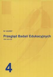 Przegląd Badań Edukacyjnych nr 1(4) / 2007. Wydawca: Wyższa Szkoła Humanistyczno-Ekonomiczna w Łodzi. Dadada.pl Opakowanie Przegląd Badań Edukacyjnych nr 1(4) / 2007
