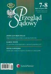 Opakowanie Przegląd Sądowy  2008/07-08