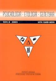 Opakowanie Psychologia - Etologia - Genetyka T. 8