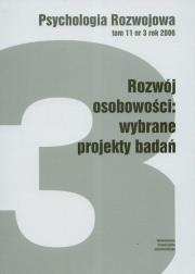 Opakowanie Psychologia rozwoju t.11 nr 3 rok 2006