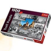Okładka książki Puzzle 1500 Kraków kolaż TREFL