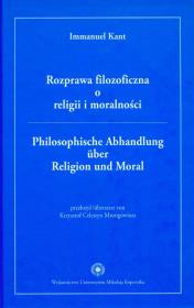 Okładka książki Rozprawa filozoficzna o religii i moralności