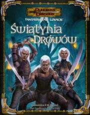 Świątynia Drowów. Autor: Kestrel Gwendolyn F.M.. Dadada.pl Okładka książki Świątynia Drowów