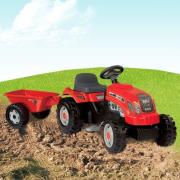 Opakowanie Traktor z przyczepką czerwony