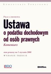 Opakowanie Ustawa o podatku dochodowym od osób prawnych Komentarz