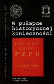 Okładka książki W pułapce historycznej konieczności t.20
