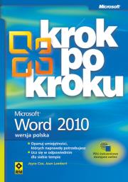 Word 2010 krok po kroku. Autor: Joyce Cox, Joan Lambert. Dadada.pl Okładka książki Word 2010 krok po kroku