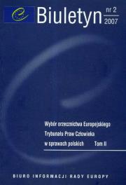 Opakowanie Wybór orzecznictwa Europejskiego t.2/2007