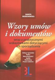 Wzory Umów I Dokumentów. Autor: Danuta Młodzikowska. Dadada.pl Okładka książki Wzory Umów I Dokumentów