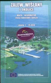 Okładka książki Zalew Wiślany i okolice pol-ang-niem Mapa 1:75 000
