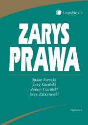 Zarys prawa. Autor: Korycki Stefan, Kuciński Jerzy, Trzciński Zenon. Dadada.pl Okładka książki Zarys prawa
