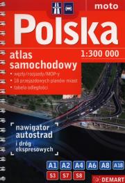 Okładka książki Atlas sam. Polska 1:300 000 spirala DEMART