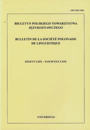 Opakowanie Biuletyn Polskiego Towarzystwa Językoznawczego t.69