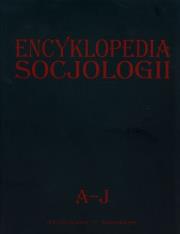 Okładka książki Encyklopedia socjologii t.1 A-J