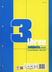 Opakowanie Kołozeszyt Top-2000 w kratkę 100 kartek Trzy przedmioty