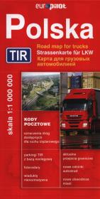 Okładka książki Polska mapa drogowa TIR 1:1 000 000