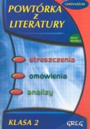 Powtórka z literatury GIM kl. 2. Autor: Barbara Włodarczyk. Dadada.pl Okładka książki Powtórka z literatury GIM kl. 2