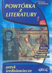 Okładka książki Powtórka z literatury LO 1 Antyk Średniowiecze