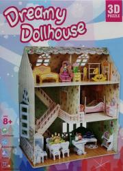 Puzzle 3D Dreamy Dollhouse Domek dla lalek. Autor: P645H. Dadada.pl Okładka książki Puzzle 3D Dreamy Dollhouse Domek dla lalek