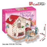 Okładka książki Puzzle 3D Holiday Bungalow Domek dla lalek