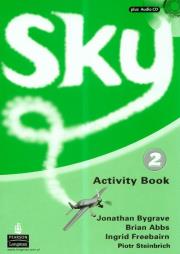 Sky 2 Activity Book z płytą CD. Autor: Bygrave Jonathan, Abbs Brian, Freebairn Ingrid, Steinbrich Piotr. Dadada.pl Okładka książki Sky 2 Activity Book z płytą CD
