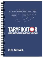Taryfikator mandatów i punktów karnych. Autor: Anna Wyciszczak-Prus. Dadada.pl Okładka książki Taryfikator mandatów i punktów karnych