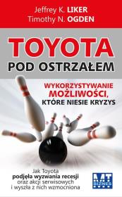 Toyota pod ostrzałem. Wykorzystywanie możliwości. Autor: Timothy N. Ogden, Jeffrey K. Liker. Dadada.pl Okładka książki Toyota pod ostrzałem. Wykorzystywanie możliwości