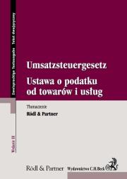 Ustaw o podatku od towarów i usług Umsatzsteuergesetz. Wydawca: C.H. Beck. Dadada.pl Opakowanie Ustaw o podatku od towarów i usług Umsatzsteuergesetz