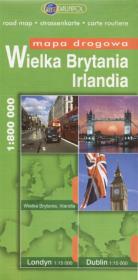 Okładka książki Wielka Brytania Irlandia Mapa drogowa