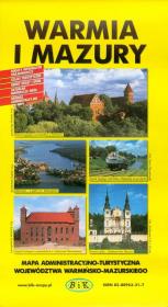 Okładka książki Województwo warmia i mazury Mapa administracyjno-turystyczna