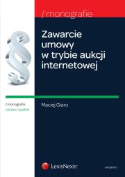 Okładka książki Zawarcie umowy w trybie aukcji internetowej