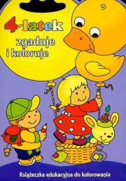 4-latek zgaduje i koloruje. Autor: Opracowanie zbiorowe. Dadada.pl Okładka książki 4-latek zgaduje i koloruje
