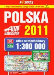 Okładka książki Atlas samochodowy Polska 2011