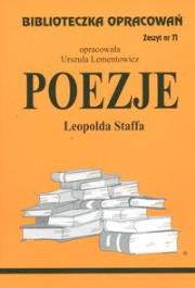 Okładka książki Biblioteczka opracowań nr 071 Poezjie L.Staffa