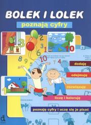 Bolek i Lolek poznają cyfry. Autor: Monika Ostrowska. Dadada.pl Okładka książki Bolek i Lolek poznają cyfry