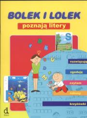 Bolek i Lolek poznają litery. Autor: Monika Ostrowska. Dadada.pl Okładka książki Bolek i Lolek poznają litery