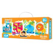 Czuczu. Puzzle 4w1 Safari. Wydawca: Bright Junior Media. Dadada.pl Opakowanie Czuczu. Puzzle 4w1 Safari