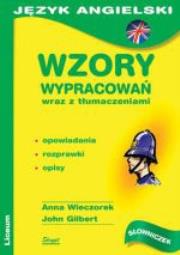 Okładka książki Język angielski. Wzory wypracowań wraz z tlumaczeniami Liceum