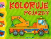 Koloruję pojazdy cz.4. Autor: praca zbiorowa. Dadada.pl Okładka książki Koloruję pojazdy cz.4
