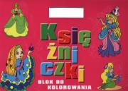 Okładka książki Księżniczki. Blok do kolorowania z naklejkami