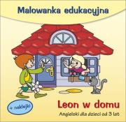 Okładka książki Malowanka edukacyjna. Leon w domu