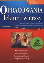 Okładka książki Opracowania LO lektur i wierszy GREG