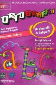 Ortograffiti SP Od dysgr. do kaligrafii 1 OPERON. Autor: Marta Bogdanowicz, Rożyńska Małgorzata. Dadada.pl Okładka książki Ortograffiti SP Od dysgr. do kaligrafii 1 OPERON