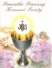 Okładka książki Pamiątka Pierwszej Komunii Świętej kwiaty FK