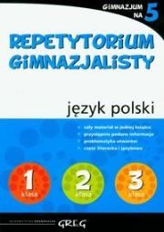 Repetytorium Gimnazjalisty język polski GREG. Autor: Mariola Rokicka. Dadada.pl Okładka książki Repetytorium Gimnazjalisty język polski GREG