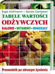 Tabele wartości odżywczych. Autor: Inge Hofmann. Dadada.pl Okładka książki Tabele wartości odżywczych