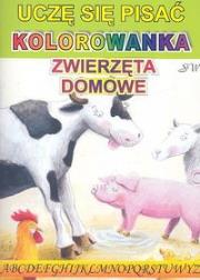 Okładka książki Uczę się pisać kolorowanka Zwierzęta domowe